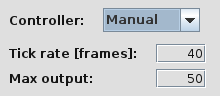 Set the Controller option to Manual and remember the value for the Max output parameter